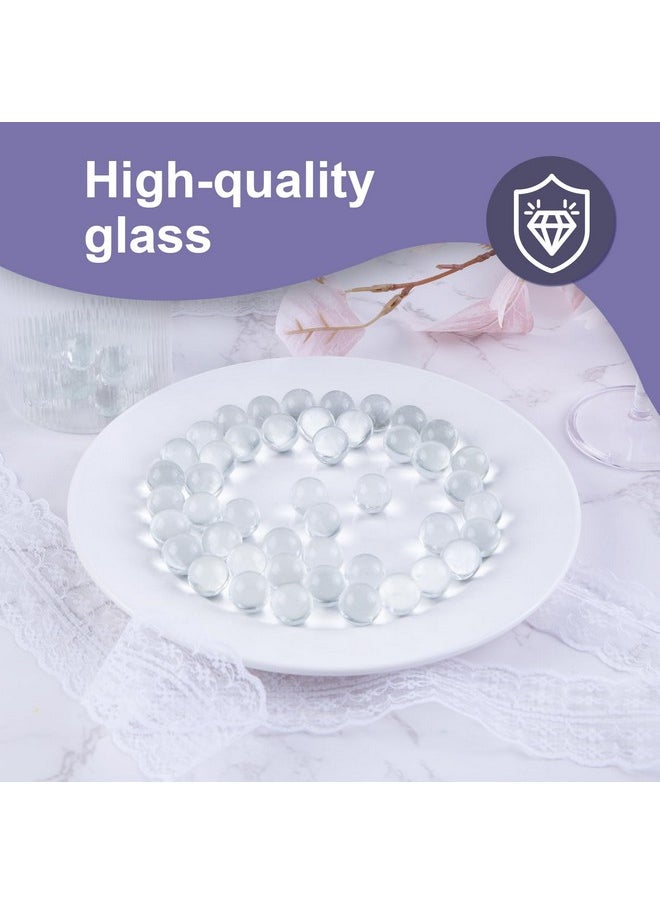 DomeStar DomeStar 1LB Glass Marbles Bulk, Round Glass Marbles 0.63 Inch Vase Fillers Clear Glass Beads for Marble Runs Home Decor  - Image 3