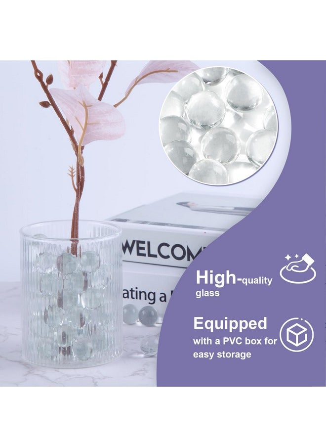 DomeStar DomeStar 1LB Glass Marbles Bulk, Round Glass Marbles 0.63 Inch Vase Fillers Clear Glass Beads for Marble Runs Home Decor  - Image 4