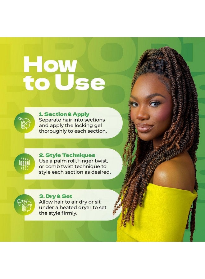 Bronner Bros Tropical Roots Firm Locking Gel - Loc & Twist Gel Ideal for Braids, Twists & Locs with Pineapple & Guava Extracts, Vitamins B5 & B12 - Strong Hold, Non-Flaking, Moisture & Shine - 6oz - Image 5