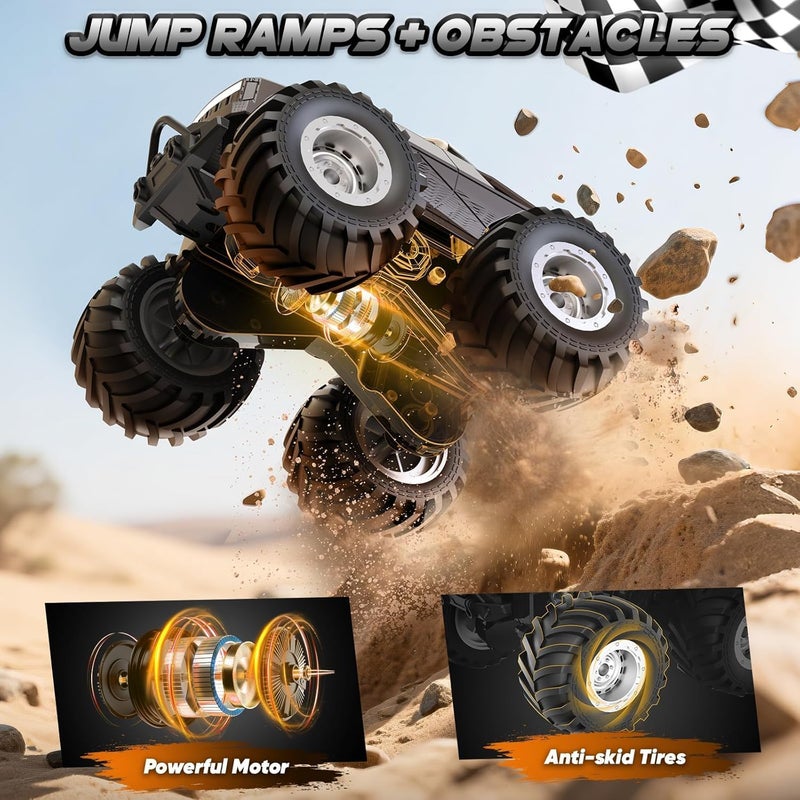 OMIRE All Terrain Remote Control Monster Truck with 360 Degree Spins - Image 4