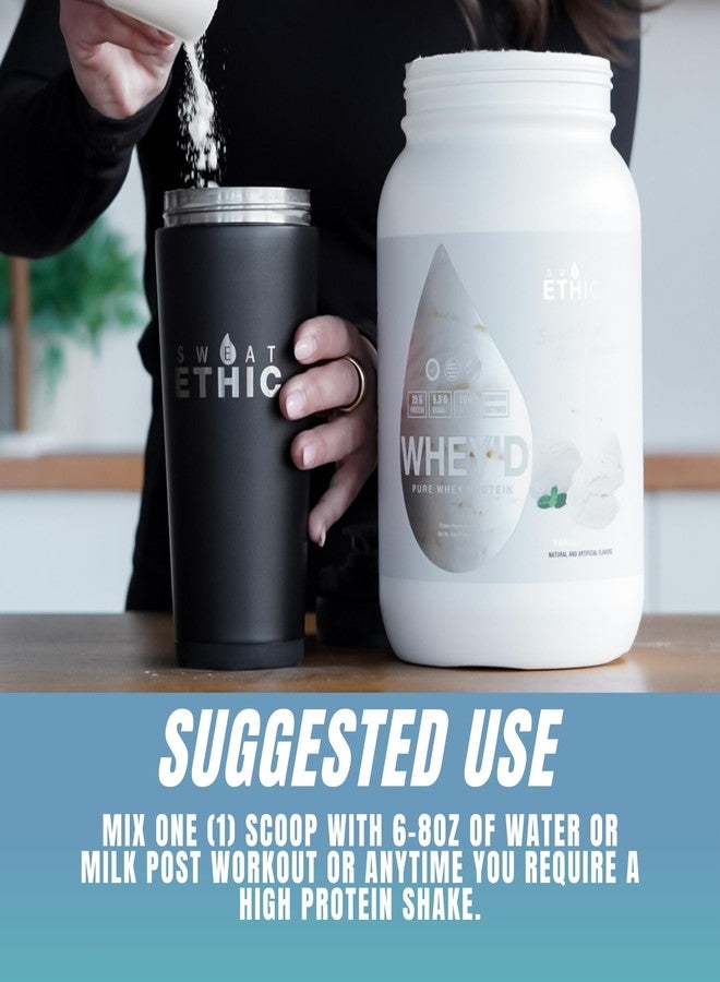 Sweat Ethic مسحوق بروتين سويت إيثيك وايدز، 25 غرام من مزيج بروتين مصل اللبن مع المركز (30 أونصة، كريمة الفانيليا) - Image 4