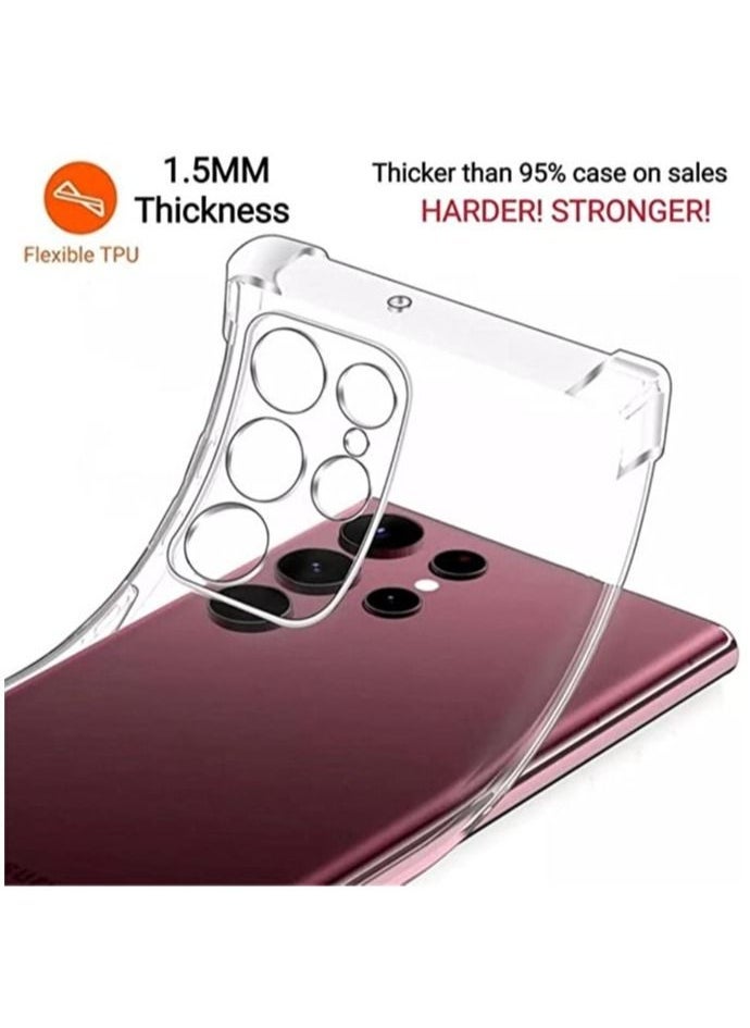 Raxoom Samsung Galaxy S23 Ultra Clear Back Cover Case, Ultra Clear, Best Camera Protection Anti-Slip Grip | Slim & Protective Back Case Cover for Samsung Galaxy S23 Ultra Clear - Image 2