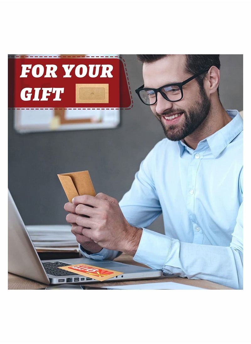SYOSI 60 Pack Window Gift Card Envelopes Gift Card Sleeves Blank Gift Card Holders Envelopes for Gift Cards Greeting Card Mailing Envelopes  - Image 3