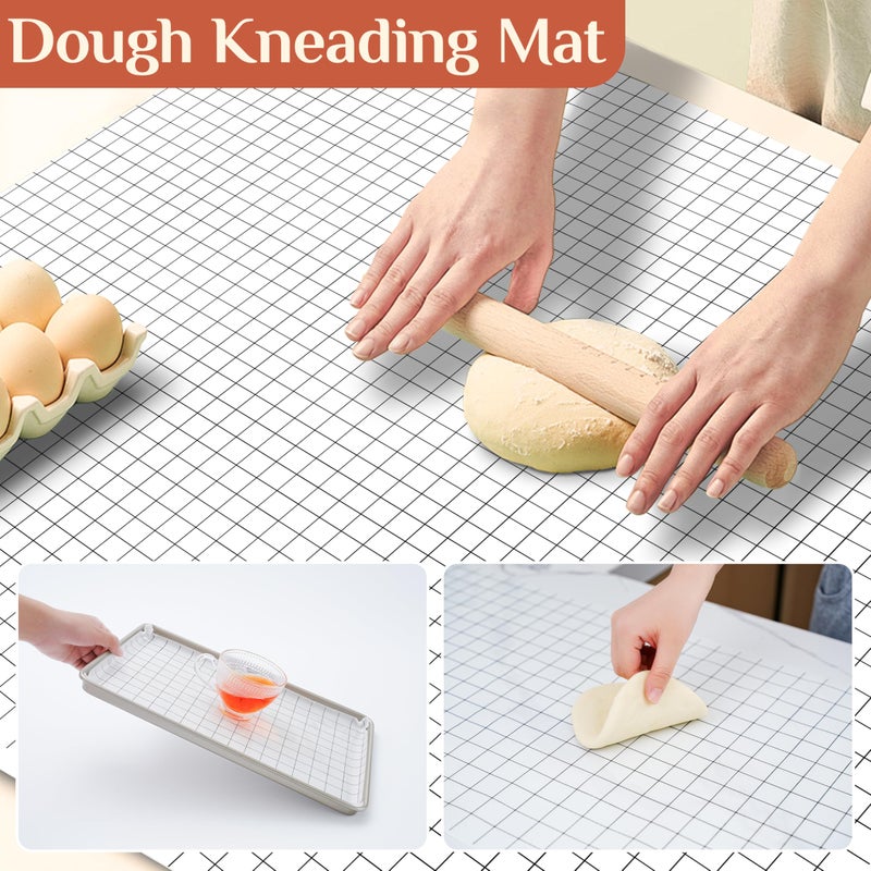 GTJ Silicone Baking Mat, 12 IN x 6 FT Free Cutting Baking Sheet,Non-Stick Reusable Dough & Pastry Mat,Non-Slip Silicone Mat Roll for Air Fryer Liner,Freeze Dryer,Oven Baking Pan,Kitchen Counter - Image 5
