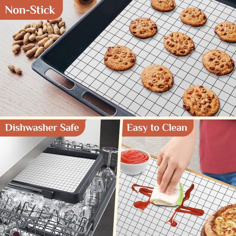 GTJ Silicone Baking Mat, 12 IN x 6 FT Free Cutting Baking Sheet,Non-Stick Reusable Dough & Pastry Mat,Non-Slip Silicone Mat Roll for Air Fryer Liner,Freeze Dryer,Oven Baking Pan,Kitchen Counter - Image 4