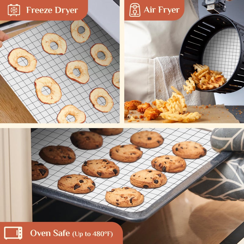 GTJ Silicone Baking Mat, 12 IN x 6 FT Free Cutting Baking Sheet,Non-Stick Reusable Dough & Pastry Mat,Non-Slip Silicone Mat Roll for Air Fryer Liner,Freeze Dryer,Oven Baking Pan,Kitchen Counter - Image 3