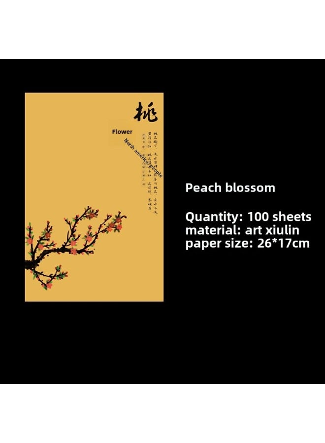 Artistic Conception Cuisine Cold Cuisine Pad Paper Hotel Creative Plate Decorative Flowers And Grass Cold Cuisine Edge Calligraphy Art Kraft Paper-Specifications:Narrow Style Good Cooking 10 Figure Mixed