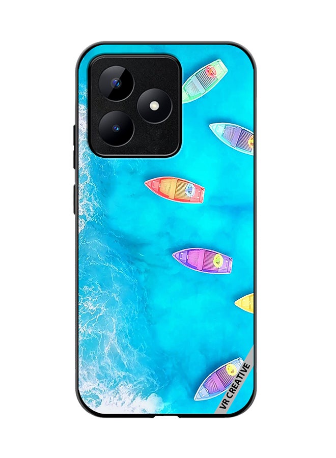 VR CREATIVE Protective Case Cover For Realme C53 Water Boat Enjoy The Moment Design Multicolour - Image 1