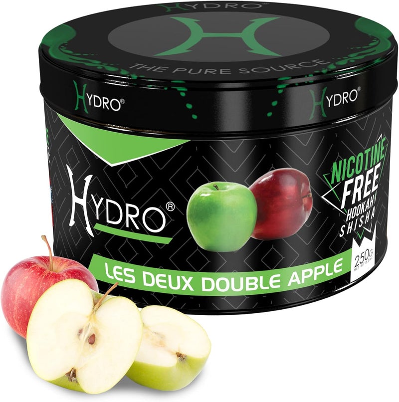 Hydro شيشة أعشاب 250 جرام - ليه دو - تفاح مزدوج - نكهة مميزة - خالية من التبغ، خالية من النيكوتين - Image 1