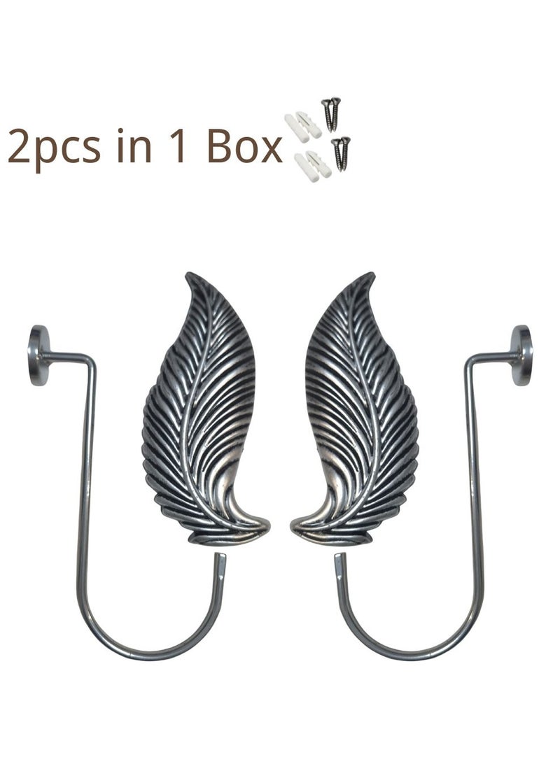 QBAID مساند ستائر عدد 2 – خطافات جدارية لتثبيت الستائر وإضفاء لمسة ديكور أنيقة - Image 4