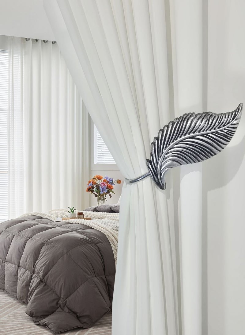 QBAID مساند ستائر عدد 2 – خطافات جدارية لتثبيت الستائر وإضفاء لمسة ديكور أنيقة - Image 1