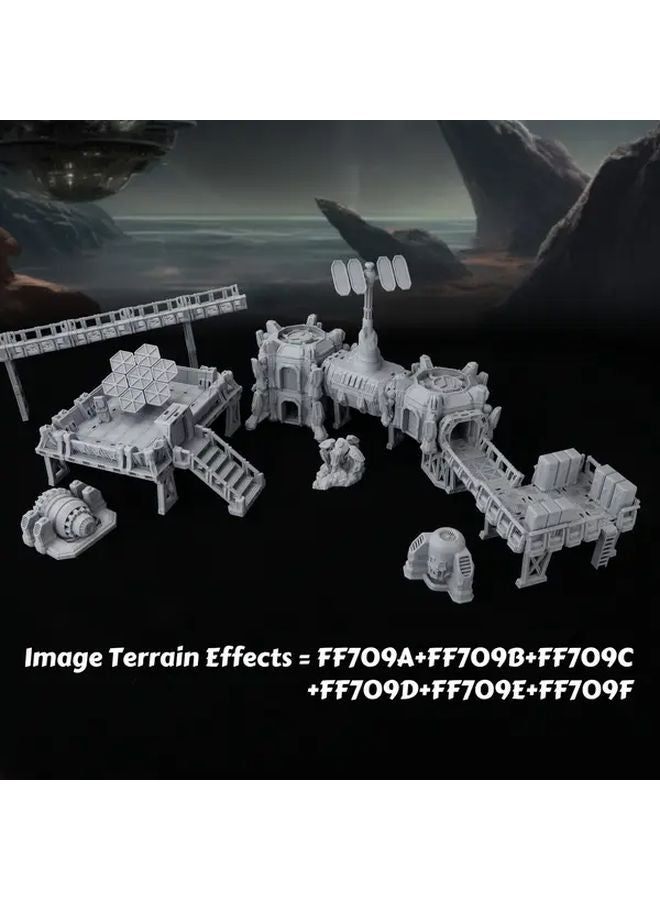 مجموعة تضاريس الخيال العلمي المعيارية FF709F نموذج الممر لألعاب الطاولة وألعاب الأدوار 6 حزم توسعة - Image 2