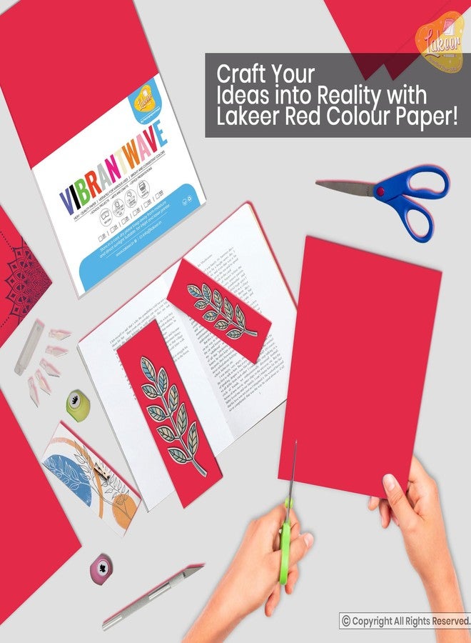 Lakeer A4 Color Paper 20 Sheets (Red) Premium Colour 180 GSM Pack for Copy Printing, DIY Art & Craft, Projects, Decoration, Other Office Printing. - Image 4