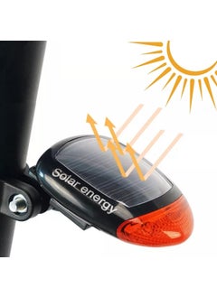 Buffer ® LED Solar Rechargeable Bike Tail Light Solar Bike Light  - Image 3