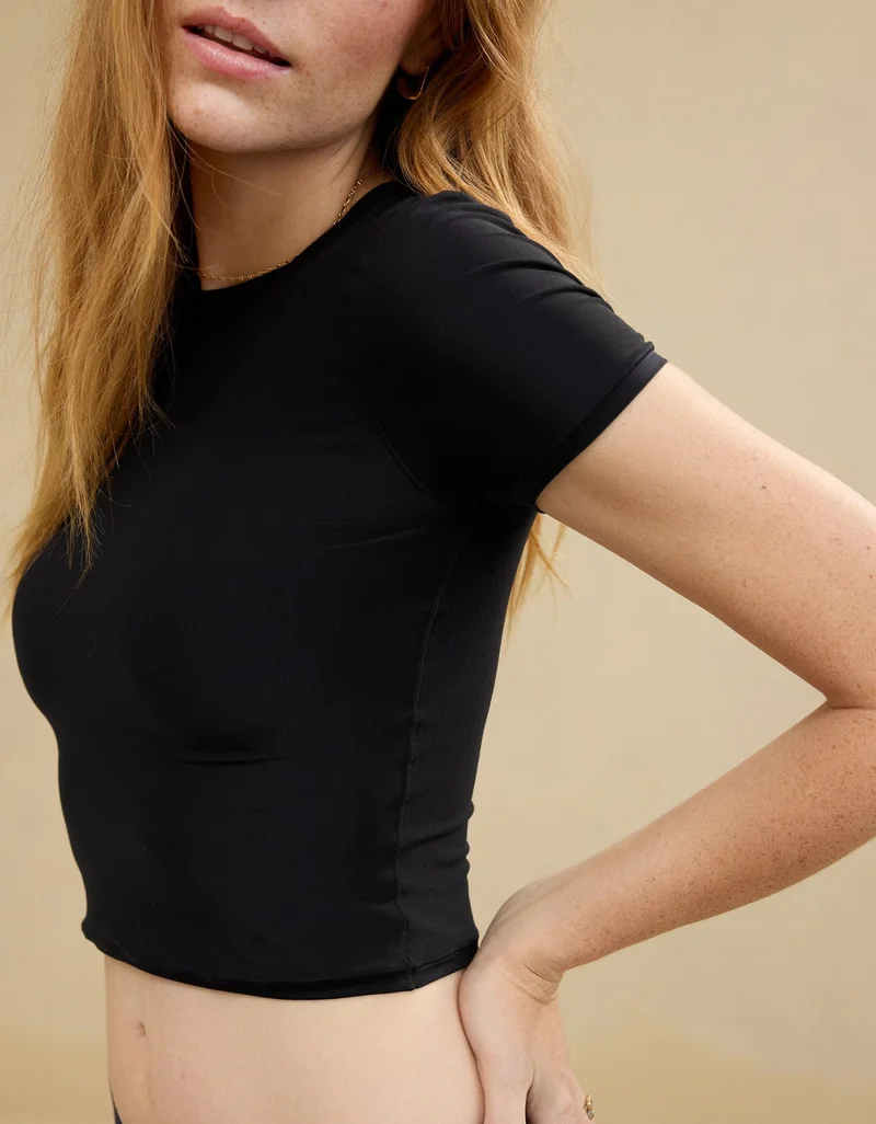 Aerie  Aerie SMOOTHEZ Short Sleeve Crew T-Shirt for Women | Best Price UAE