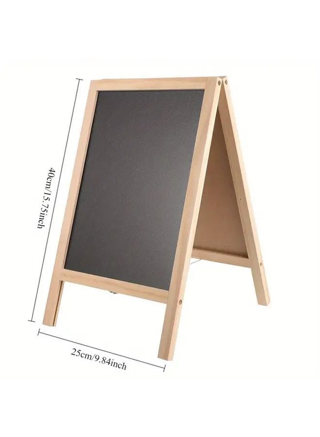 مجموعة سبورة مزدوجة الجوانب من ثلاثة قطع مقاس 25 × 40 بوصة مع ممحاة طباشير - Image 2