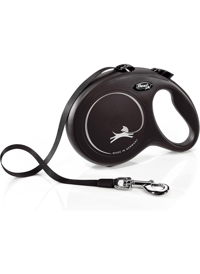 Flexi FLEXI New Classic Tape Retractable Dog Leash for Large Dogs Upto 110 lbs  26 ft Black  Tangle Free Pet Walking Leash with OneHanded Brake Pause LockGerman Quality Product  - Image 1