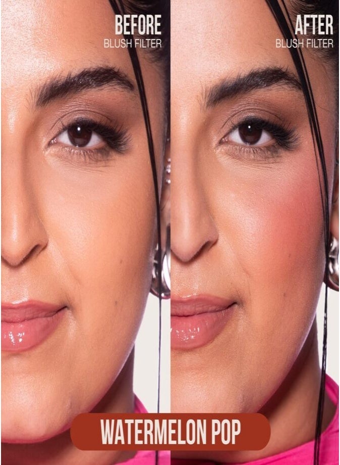 HUDA BB Huda Beauty Soft Glow Liquid Blush 4.5ml | Watermelon Pop – Warm Brick Blush Filter Lightweight Formula - Image 3