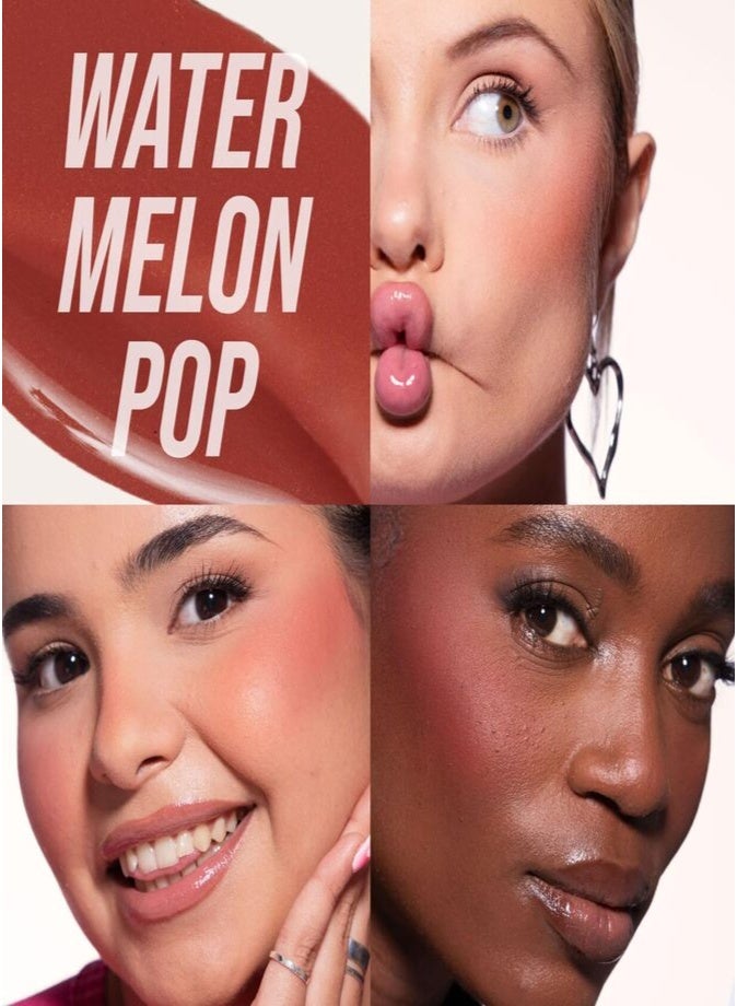 HUDA BB Huda Beauty Soft Glow Liquid Blush 4.5ml | Watermelon Pop – Warm Brick Blush Filter Lightweight Formula - Image 2