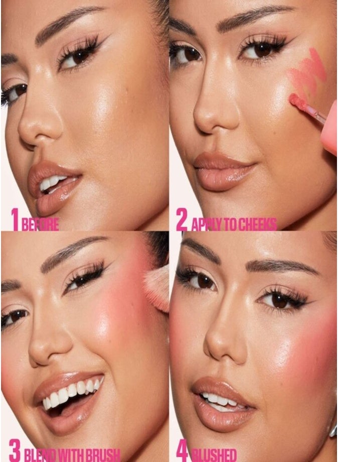 HUDA BB Huda Beauty Soft Glow Liquid Blush 4.5ml | Watermelon Pop – Warm Brick Blush Filter Lightweight Formula - Image 5