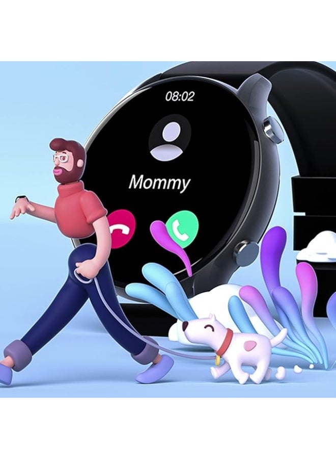 KIESLECT Calling Smart Watch Leather Black, YFT2024EU - Image 3