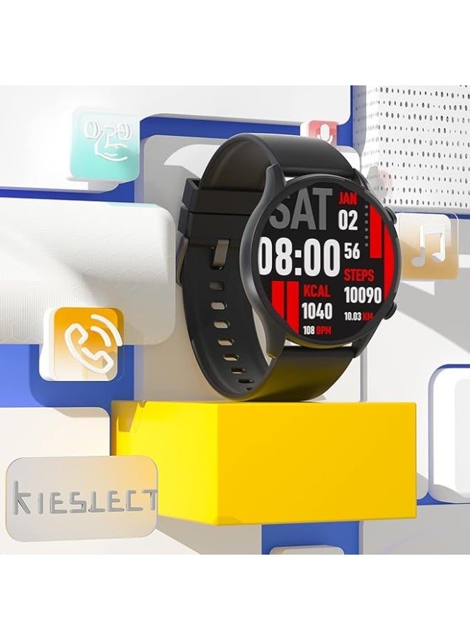 KIESLECT Calling Smart Watch Leather Black, YFT2024EU - Image 2