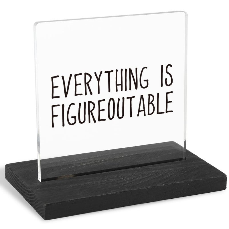 FOUGSTA Motivational Office Desk Decor for Women, Funny Quote for Desk, Boss Gag Gift for Women, Men, Positive Affirmation Gifts for Woman, Men,XXY50 - Image 1