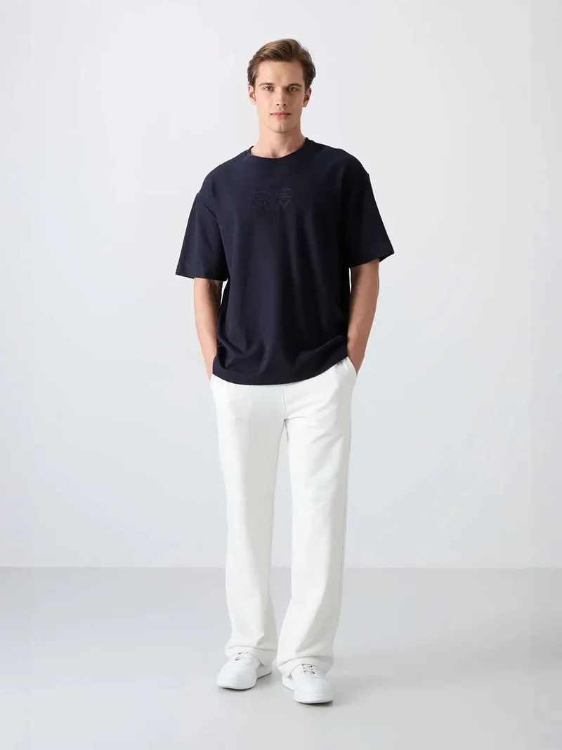 تومي لايف TOMMY Oversized Logo Embroidered Cotton-Blend T-Shirt