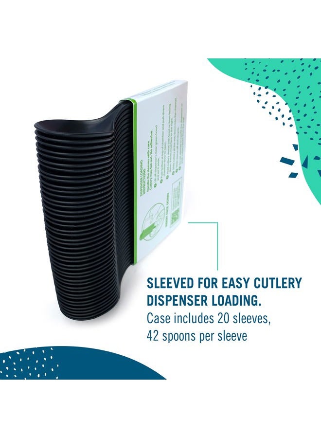 Preserve Spoon 100% Recycled Plastic Medium Weight Cutlery Made in USA - 840 Count - Image 2