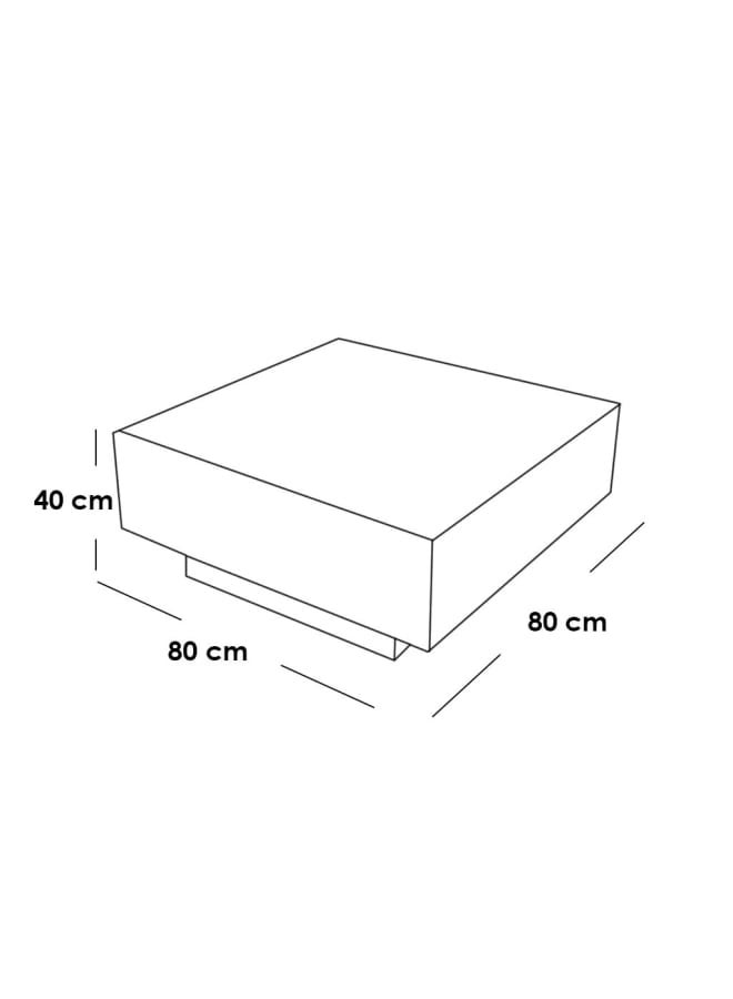 ريترو ترابيزة قهوة 80 سم – بني RA-T31 - Image 2