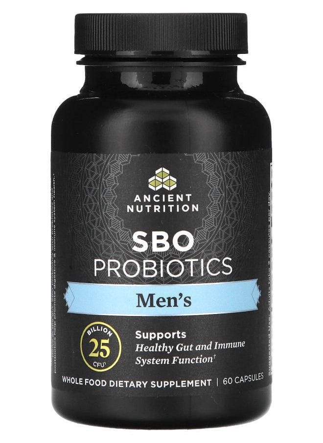 Ancient Nutrition - Men's SBO Probiotics 25 Billion CFU 60 Capsules - Image 1