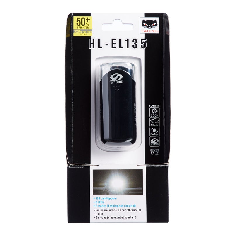 Cateye CAT EYE - HL-EL135N LED Safety Bike Headlight for Commuting, Black - Image 5