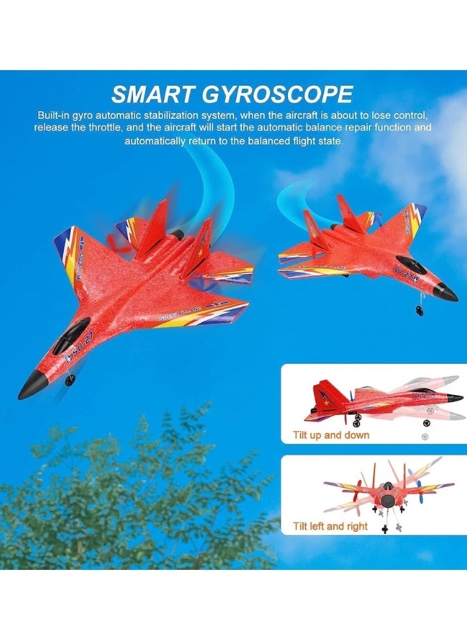 TOY GARDEN 2.4GHz RC Plane – Ready-to-Fly Remote Control Jet Glider with 6-Axis Gyro, Battery, and Cool Lights, Easy-to-Fly Toy Aircraft for Kids & Adults (Red)  - Image 5