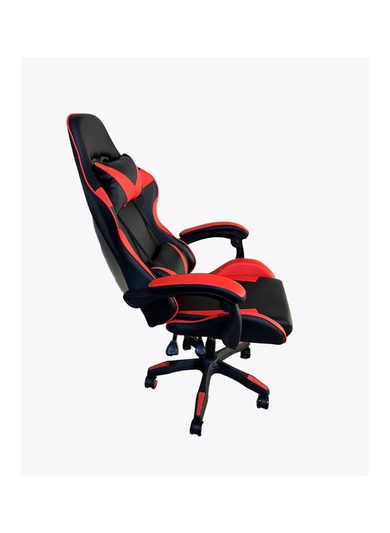 Extra Gaming Chair Adjustable Computer Chair PC Office PU Leather High Back Lumbar Support comfortable armrest Headrest Red and Black - Image 2
