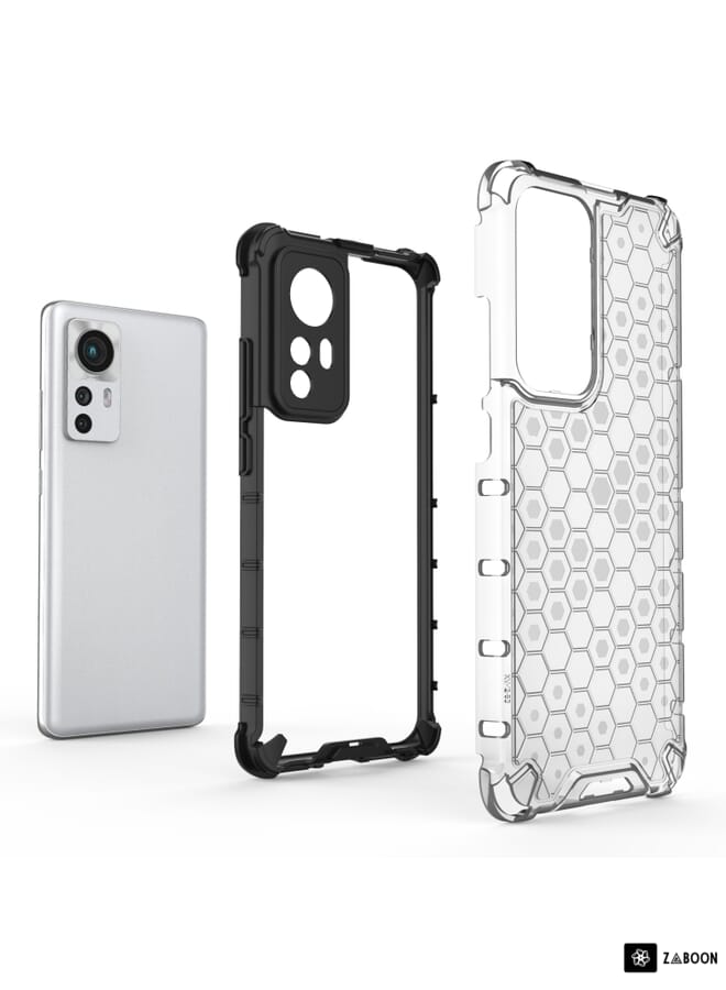 Green Tiger For Xiaomi 12 5G Shockproof Honeycomb PC + TPU Phone Case(White) - Image 3