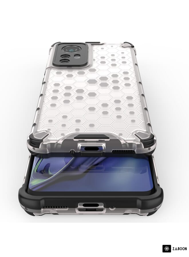 Green Tiger For Xiaomi 12 5G Shockproof Honeycomb PC + TPU Phone Case(White) - Image 5