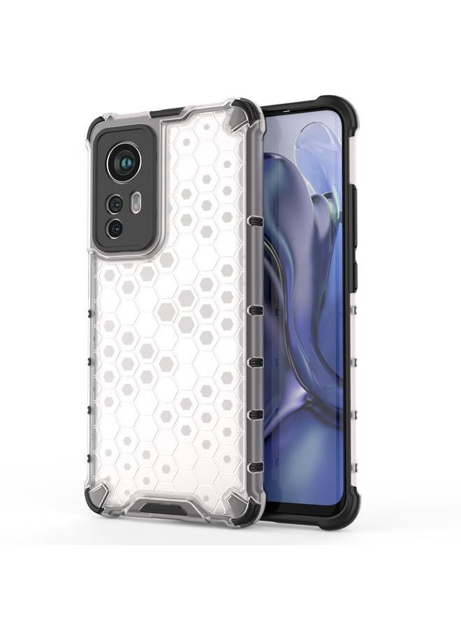 Green Tiger For Xiaomi 12 5G Shockproof Honeycomb PC + TPU Phone Case(White) - Image 1