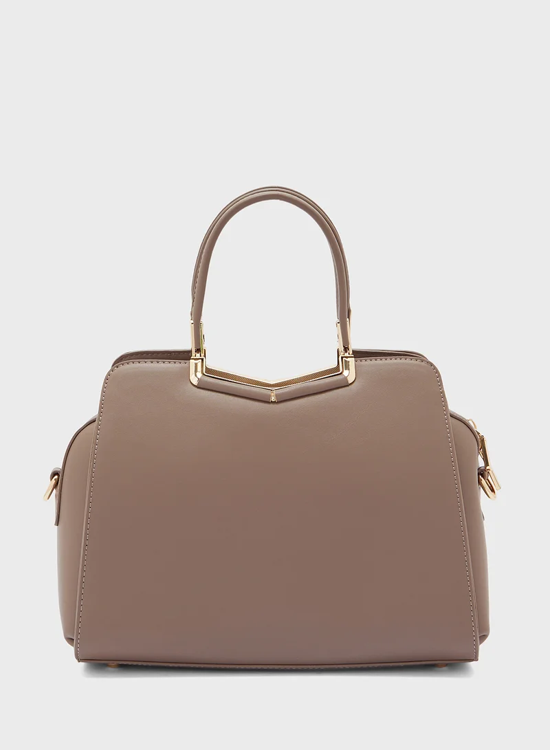 Khizana Metal Trim Satchel Bag