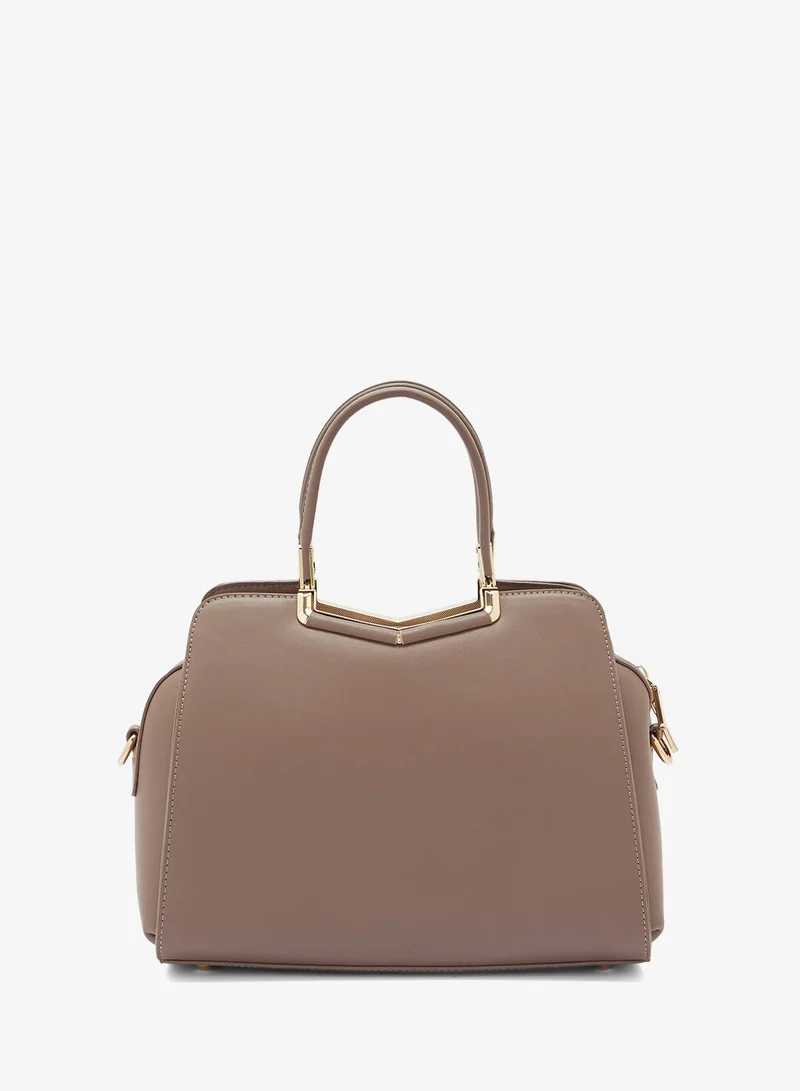 Khizana top handle strcutured satchel with strap