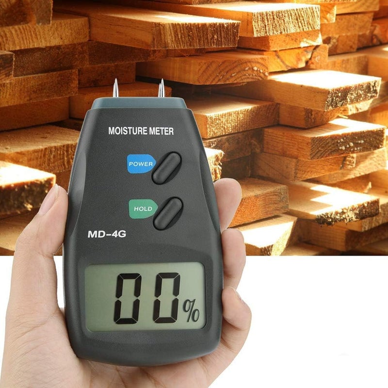 LABART 4 Pin WOOD MOISTURE METER Moisture Meter, Digital Logs Moisture Meter Damp Meter / 5-40% Wood Humidity Tester Detector/Firewood Logs Timber Humidity Measuring Device - Image 1