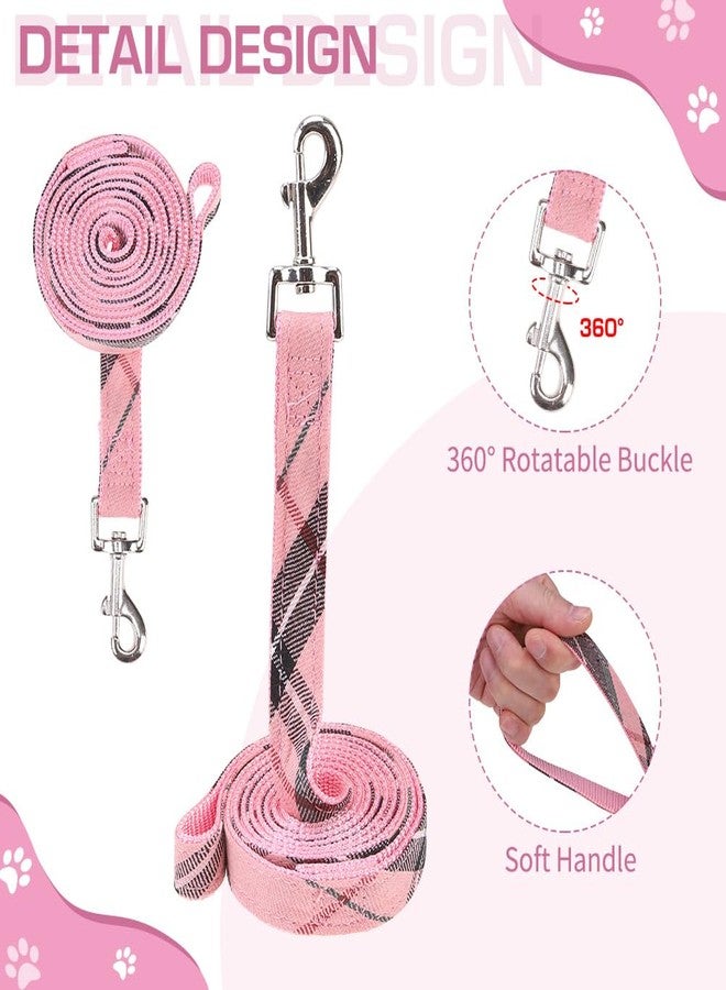 KOOLTAIL Dog Harness for Small Medium Dogs ,Dog Harness and Leash Set, Step in No Pull Soft Mesh Padded Adjustable and Reflective Pet Vest Harness Puppy, Plaid Extra Harness for XS S Dogs, Pink M - Image 3