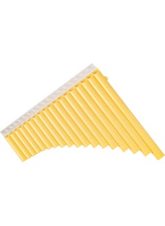Flute Instrument 18pipe pan flute Flute Flautas Musicales with a carry bag for Beginners Learning Teaching with User Manual Yellow