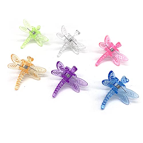 cozyou 30Pcs Colorful Dragonfly Orchid Clips, Garden Plant Vine Support Clips Flower Clips - Image 1
