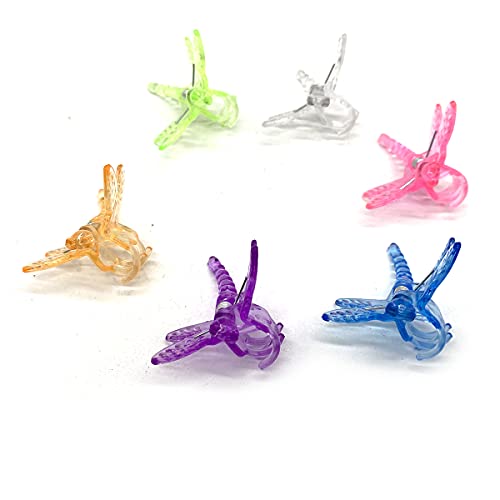 cozyou 30Pcs Colorful Dragonfly Orchid Clips, Garden Plant Vine Support Clips Flower Clips - Image 3