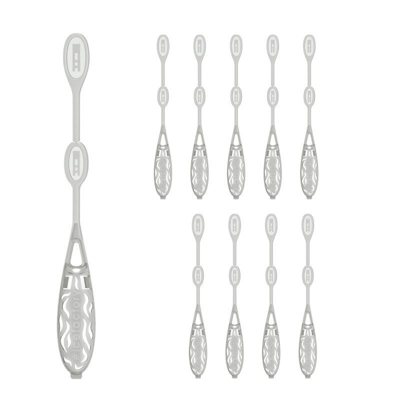 Chrome Cherry Icicle Cocktail Stirrer, Dry Ice Swizzle Sticks for Smokey Cocktails, Drinks, and Coffee, Glows In The Dark, (Use with Dry Ice), 10 Pack - Image 1