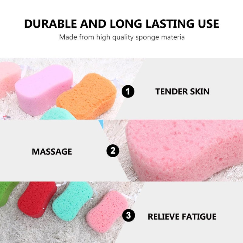 4Pcs Natural Sponge Body Scrubber Soft Exfoliating Bath Sponges Random Colors - Image 5