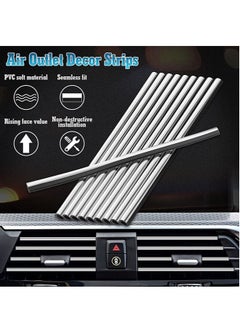 Generic 4m Car Interior Air Conditioner AC Vent Outlet Covers Decorative Strip (Silver)  - Image 3