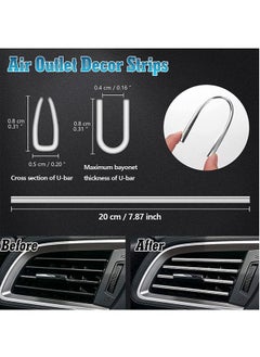 Generic 4m Car Interior Air Conditioner AC Vent Outlet Covers Decorative Strip (Silver)  - Image 4