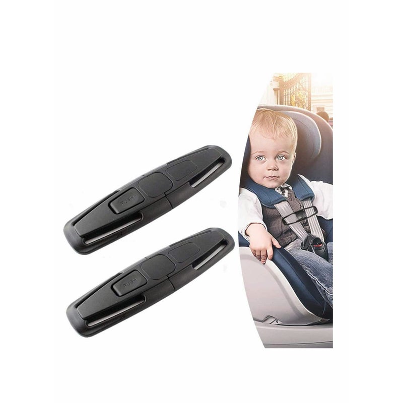 SOLARAE Car Safety Seat Strap Belt Lock Baby Child Harness Chest Clip Safe Buckle Black - Image 4