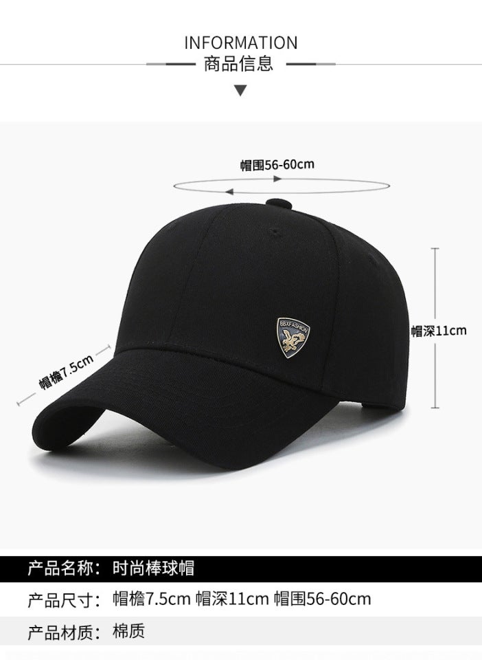 Short Brim Cap Men Middle-aged Autumn Winter Sun Protection Hat Cotton - Image 3